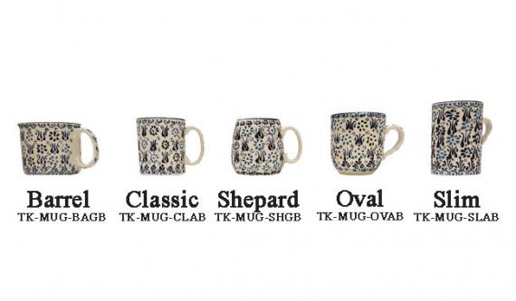 Aegean Blues Pattern Mug Shapes