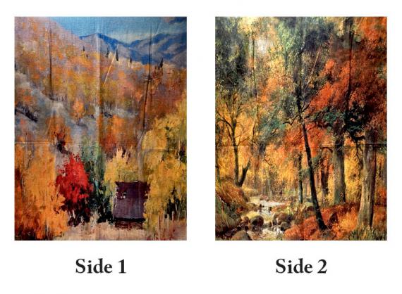 Van Gogh Wheatfield (side 1) and Fall Leaves (side 2) Artist