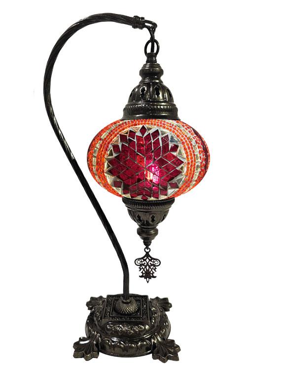 Hanging Mosaic Desk Lamp - Red