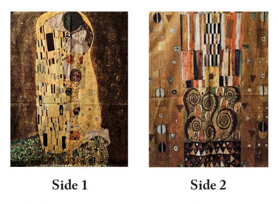 Gustav Klimt The Kiss (side 1) and Gustav Klimt Frieze (side