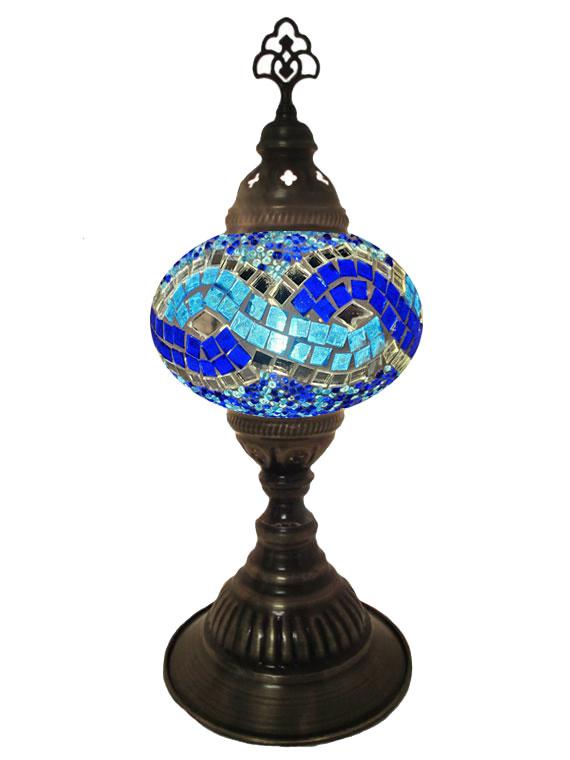 Mosaic Desk Lamp - Blue and Turquoise