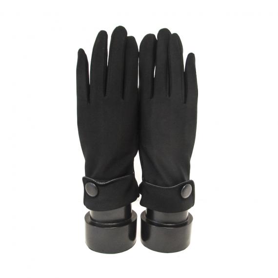 Butter soft to touch black glove with velvet lining and large