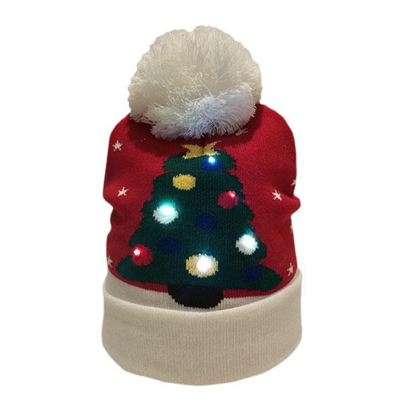 Holiday Tree Light Up Hat