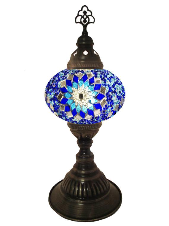Mosaic Desk Lamp - Blue and Turquoise