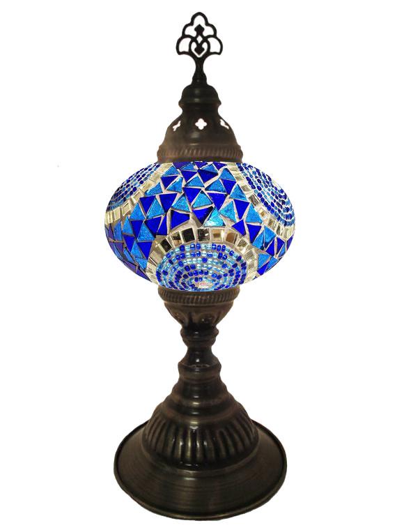 Mosaic Desk Lamp - Blue and Turquoise