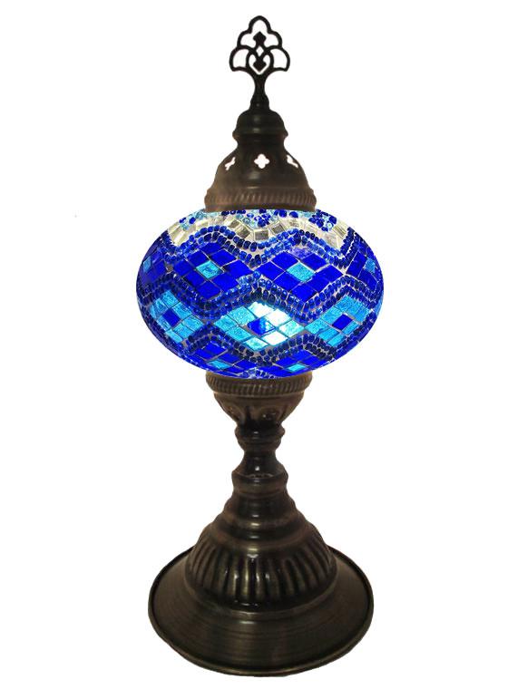 Mosaic Desk Lamp - Blue and Turquoise