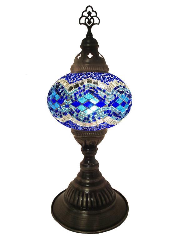 Mosaic Desk Lamp - Blue and Turquoise