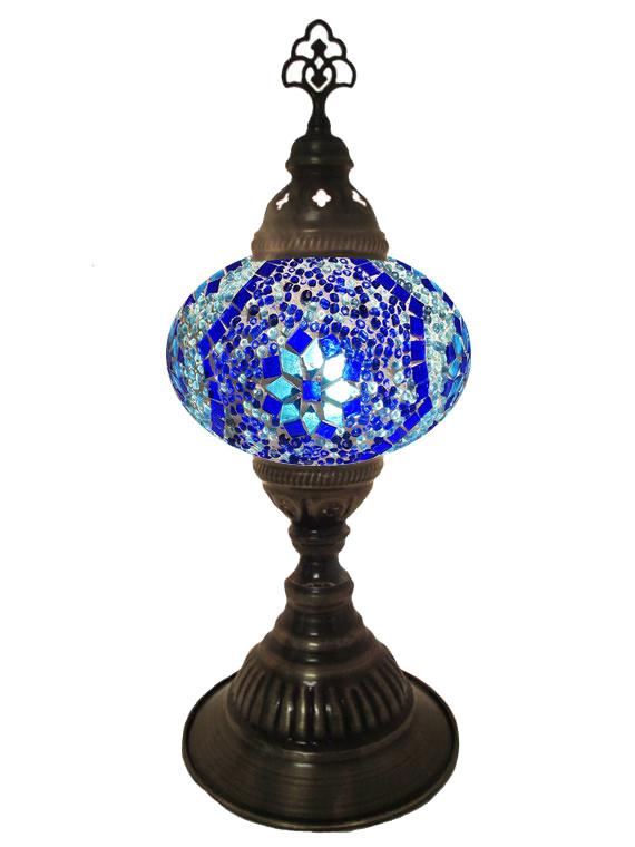 Mosaic Desk Lamp - Blue and Turquoise