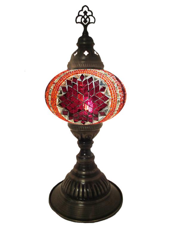 Mosaic Desk Lamp - Red