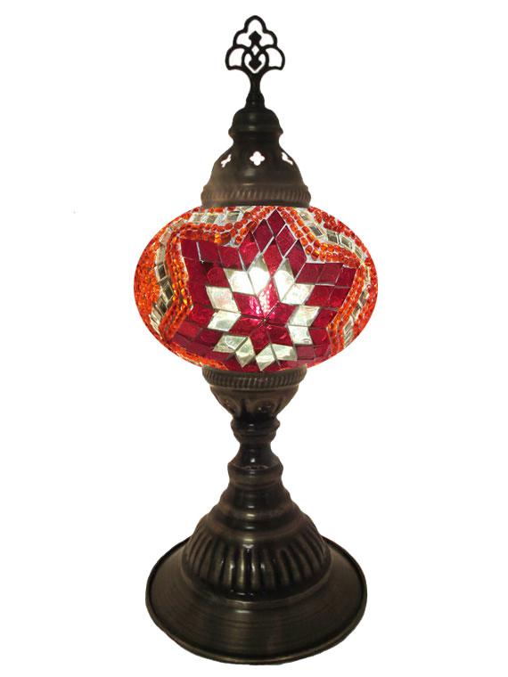 Mosaic Desk Lamp - Red