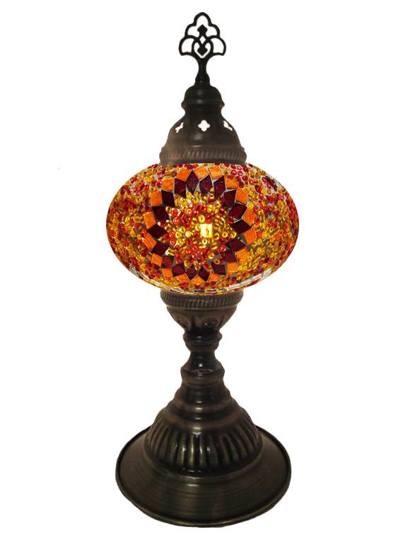 Mosaic Desk Lamp - Red and Orange