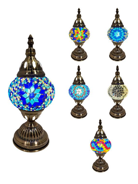 Mosaic Glass Desk Lamp - Assorted
