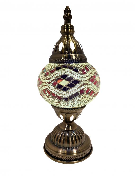 Mosaic Glass Desk Lamp - White