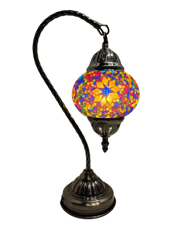 Mosaic Glass Hanging Desk Lamp - Multi