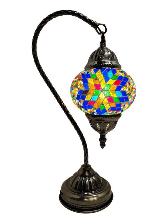Mosaic Glass Hanging Desk Lamp - Multi