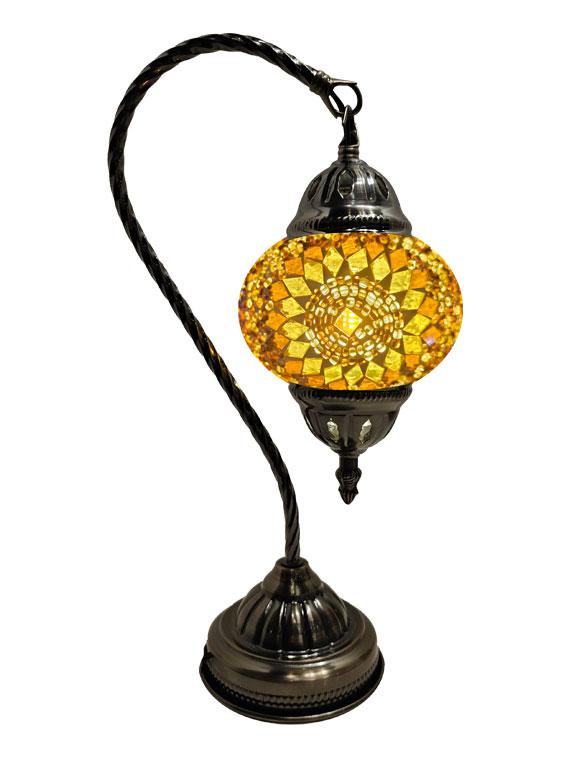 Mosaic Glass Hanging Desk Lamp - Yellow