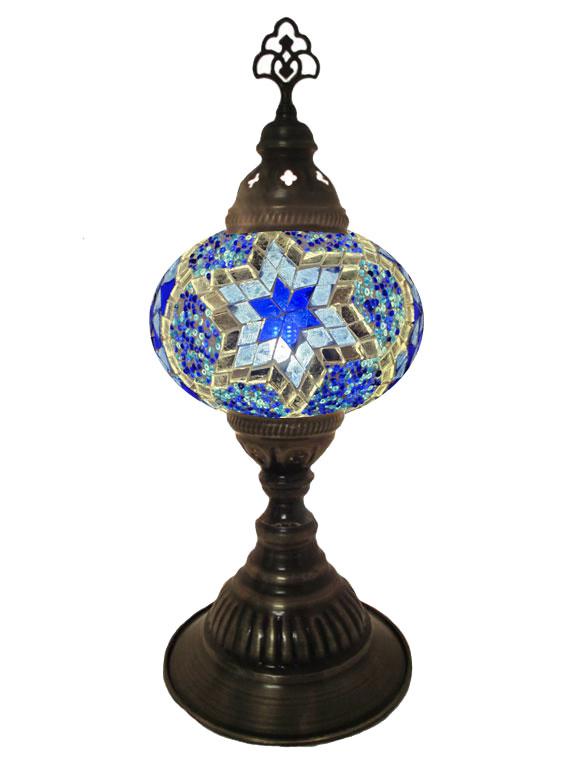 Mosaic Desk Lamp - Blue & Turquoise