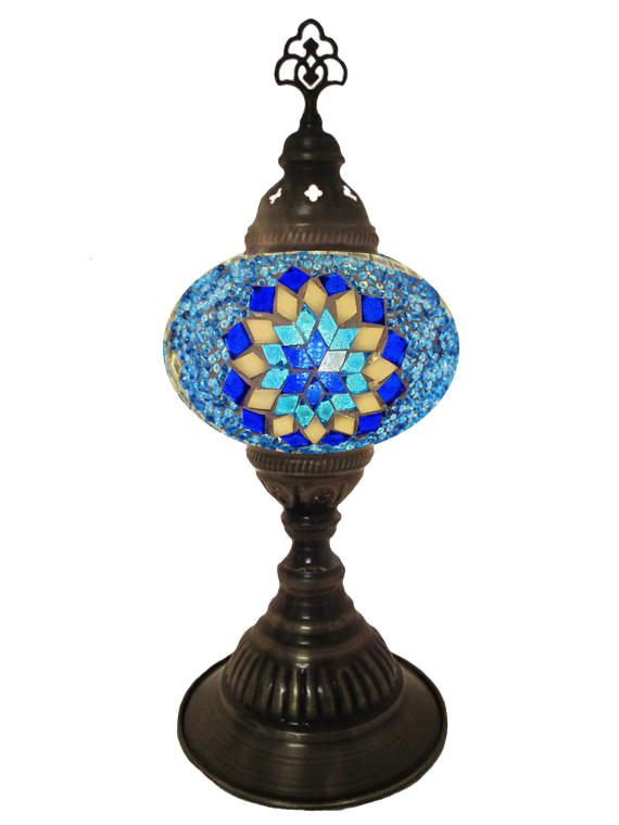 Mosaic Desk Lamp - Blue and Turquoise