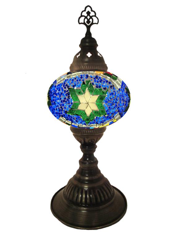 Mosaic Desk Lamp - Blue, Green and White
