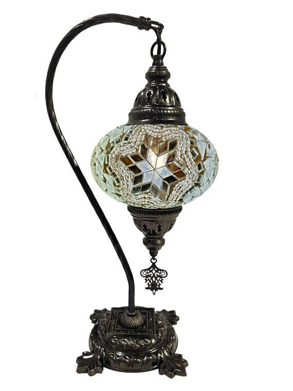 Hanging Mosaic Desk Lamp - White