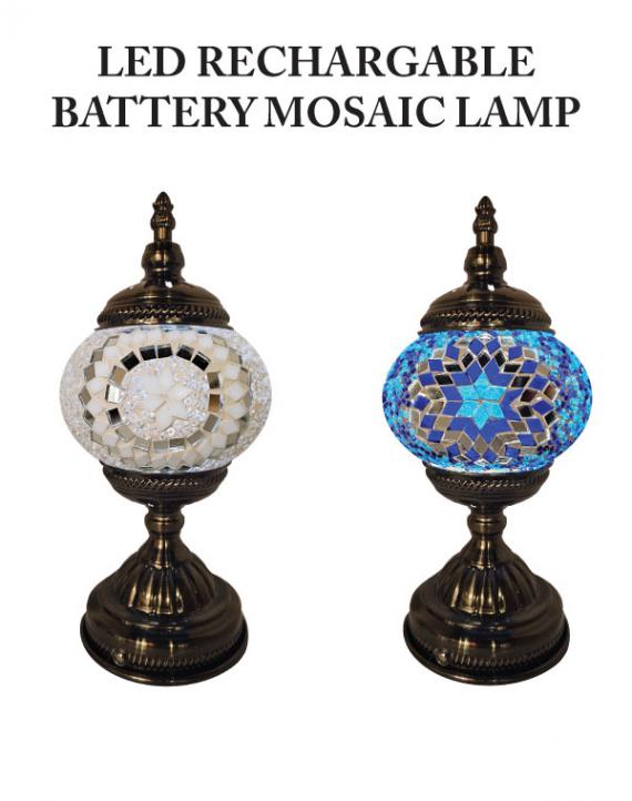 LED Light and Rechargeable Battery built into lamp