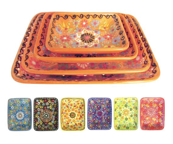 Mezze Dantel Oblong Ceramic Dish