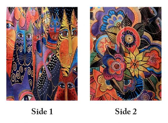 Laurel Burch Feline (side 1) and Laurel Burch Garden (side 2)