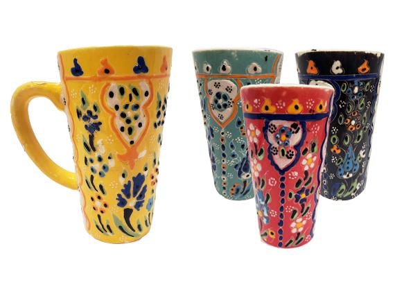 Latte Ceramic Mug Relief Pattern