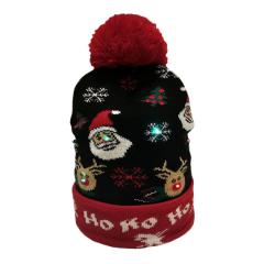 Santa, Reindeer and Snowflake Light Up Hat
