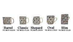 Aegean Blues Pattern Mug Shapes