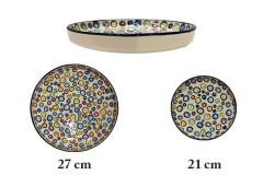 Multi Eye Design Round Camper Ceramic Tray