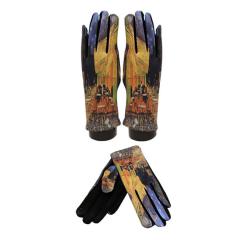 Artist Van Gogh Night Cafe digital print done in a Suede Feel