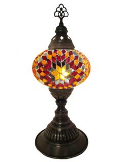 Mosaic Desk Lamp - Gold, Red and Orange