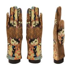 Artist Gustv Klimt Abstract Cat digital print done in a Suede
