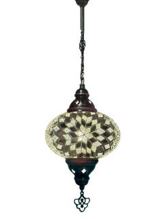 Hanging Mosaic Chandelier Lamp - White