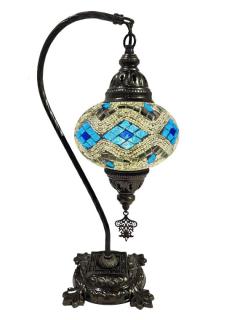 Hanging Mosaic Desk Lamp - Turquoise