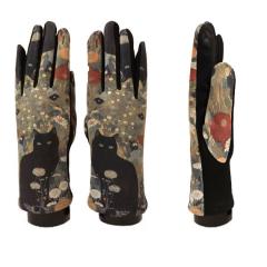 Artist Gustav Klimt Black Cat Garden digital print Glove