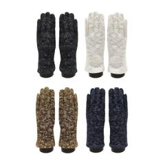 Mohair Teddy Solid texting glove with touch screen and text