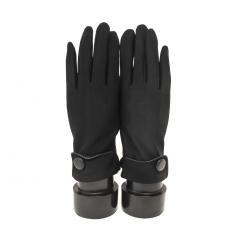 Butter soft to touch black glove with velvet lining and large