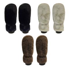 So Soft to the touch, faux fur mitten - Black, Cream and Brown