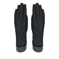 Quilted design gloves - Black
