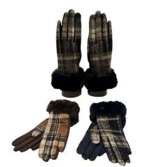 Woolen feeling texture with warm tone plaid done in 3 color