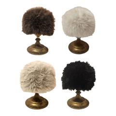 Elsbeth large dome fuzzy faux fur fuzzy hat