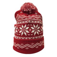 Red Nordic Pattern Light Up Hat