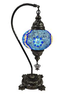 Hanging Mosaic Desk Lamp - Blue and Turquoise