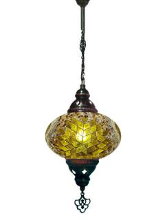 Hanging Mosaic Chandelier Lamp - Yellow
