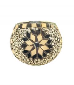 Candle Votive in Mosaic glass design by color - White