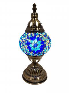 Mosaic Glass Desk Lamp - Blue