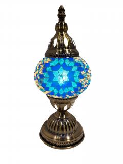 Mosaic Glass Desk Lamp - Blue