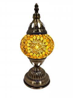 Mosaic Glass Desk Lamp - Yellow